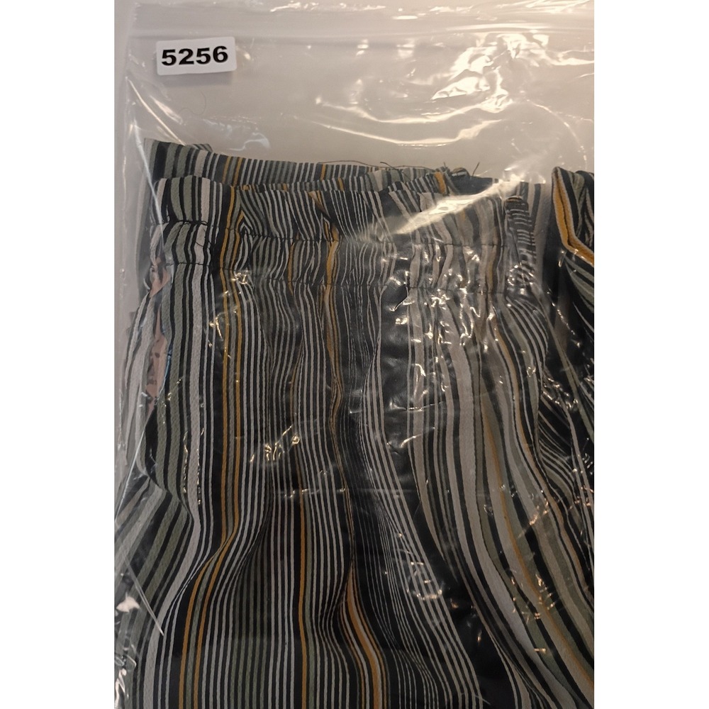 New Collection Pants Women's Striped Wide Leg Elastic Waist Multi-Color Trouser - Picture 10 of 10
